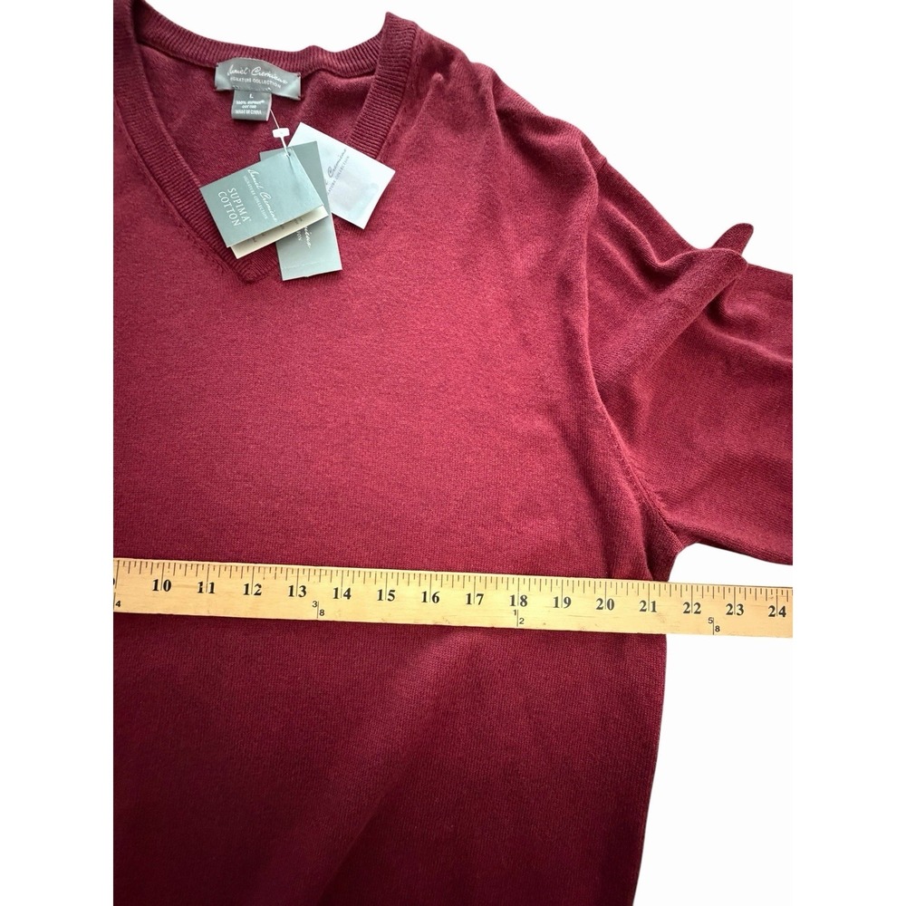 Daniel Cremieux Sweater Men's Large Red 100% Supima Cotton Long Sleeve New #T2-1 - Picture 6 of 8